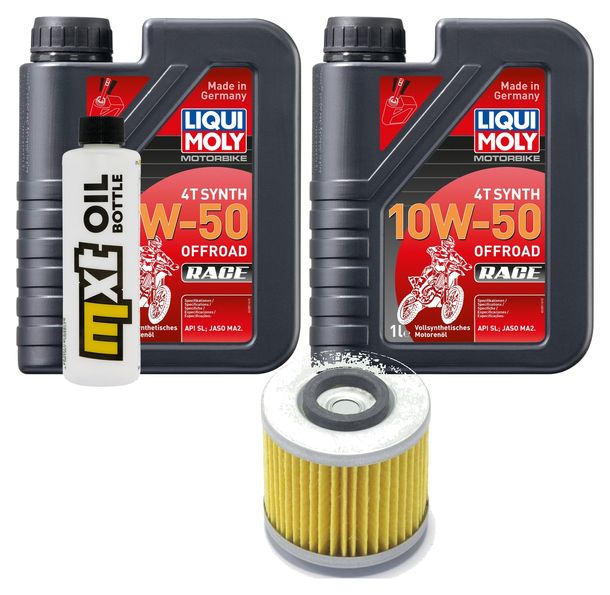 Inspektionspaket 2L 10W-50 + Ölfilter für Yamaha XVS Drag Star XV Virago S 125 ccm Bj. 1997 - 2004