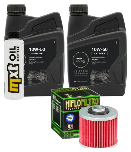 Inspektionspaket 2L 10W-50 + Ölfilter für Yamaha XVS Drag Star XV Virago S 125 ccm Bj. 1997 - 2004