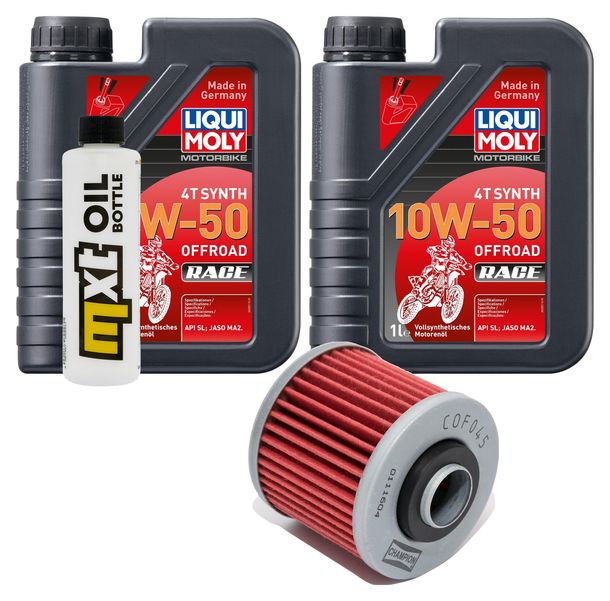 Inspektionspaket 2L 10W-50 + Ölfilter für Yamaha XV Virago S 125 ccm Bj. 2000 - 2002