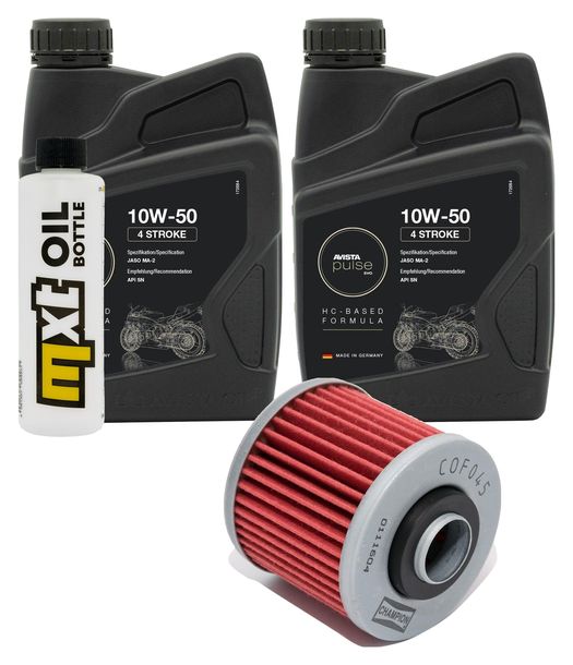 Inspektionspaket 2L 10W-50 + Ölfilter für Yamaha XV Virago S 125 ccm Bj. 2000 - 2002