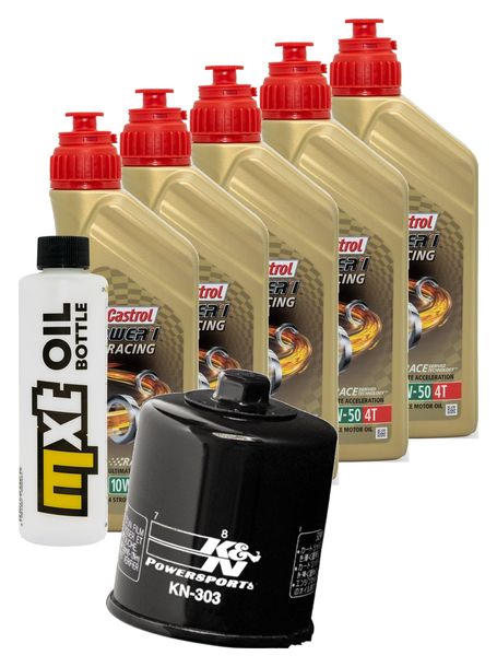 Inspektionspaket 5L 10W-50 + Ölfilter für Yamaha XV Road Star Warrior Wild 1600 / 1700 ccm Bj. 1999 - 2004