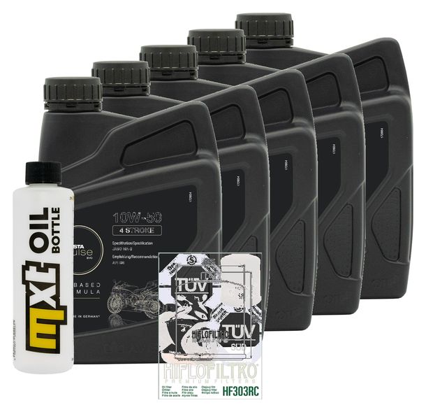 Inspektionspaket 5L 10W-50 + Ölfilter für Yamaha XV A Midnight Star 1900 ccm Bj. 2008 - 2010