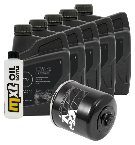 Paquete de inspección 5L 10W-50 + filtro de aceite para Yamaha XV A Midnight Star 1900 ccm Año 2012