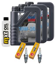 Pacchetto di ispezione 3L 10W-30 + filtro olio + 2x candela per Yamaha XV Virago 535 ccm Anno 1987
