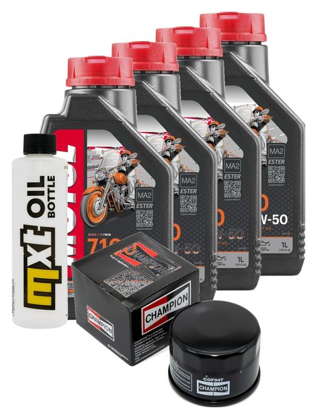 Inspektionspaket 4L 20W-50 + Ölfilter für Yamaha XVS 1300 ccm Bj. 2007 - 2008