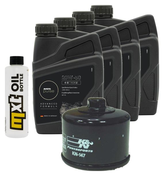 Inspektionspaket 4L 20W-50 + Ölfilter für Yamaha XVS 1300 ccm Bj. 2007 - 2008