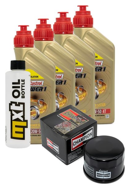 Inspektionspaket 4L 20W-50 + Ölfilter für Yamaha XVS 1300 ccm Bj. 2007 - 2008