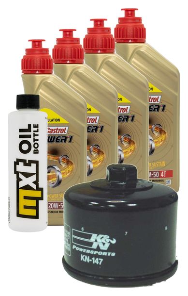 Inspektionspaket 4L 20W-50 + Ölfilter für Yamaha XVS 1300 ccm Bj. 2009
