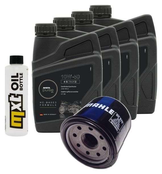 Inspektionspaket 4L 10W-50 + Ölfilter für Yamaha XVS XV R A Midnight Star XT Z Super Tenere FZ 8 Fazer 800 - 1300 ccm Bj. 2012 - 2021