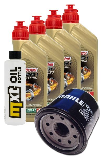 Inspektionspaket 4L 10W-50 + Ölfilter für Yamaha XVS XV R A Midnight Star XT Z Super Tenere FZ 8 Fazer 800 - 1300 ccm Bj. 2012 - 2021