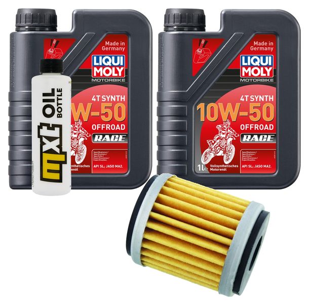 Inspektionspaket 2L 10W-50 + Ölfilter für Yamaha YBR 250 ccm Bj. 2007 - 2011