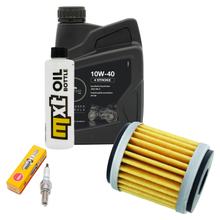 Inspectiepakket 1L 10W-40 + Oliefilter + 1x Bougie voor Yamaha YZF R 125 ccm Bj. 2008 - 2012
