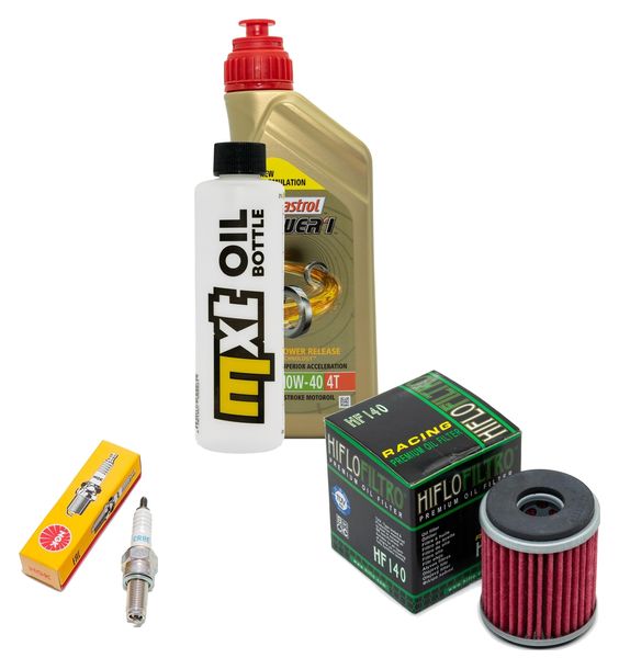 Inspektionspaket 1L 10W-40 + Ölfilter + 1x Zündkerze für Yamaha YZF R 125 ccm Bj. 2013