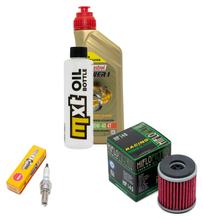 Paquete de inspección 1L 10W-40 + filtro de aceite + 1x bujía para Yamaha YZF R 125 ccm Año 2013