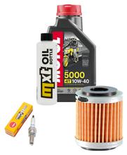 Inspectiepakket 1L 10W-40 + oliefilter + 1x bougie voor Yamaha YZF R 125 ccm Bj. 2013