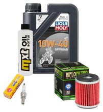 Inspection package 1L 10W-40 + oil filter + 1x spark plug for Yamaha YZF R 125 ccm Year 2013
