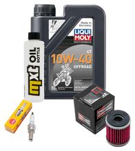 Inspection package 1L 10W-40 + oil filter + 1x spark plug for Yamaha YZF R 125 ccm Year 2013