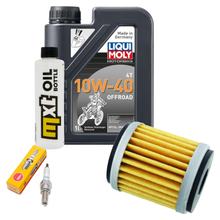 Inspection package 1L 10W-40 + oil filter + 1x spark plug for Yamaha YZF R 125 ccm Year 2013