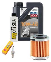 Inspection package 1L 10W-40 + oil filter + 1x spark plug for Yamaha YZF R 125 ccm Year 2013