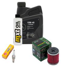 Pacchetto di ispezione 1L 10W-40 + filtro olio + 1x candela per Yamaha YZF R 125 ccm Anno 2013