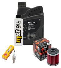 Inspectiepakket 1L 10W-40 + oliefilter + 1x bougie voor Yamaha YZF R 125 ccm Bj. 2013