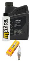 Inspectiepakket 1L 10W-40 + oliefilter + 1x bougie voor Yamaha YZF R 125 ccm Bj. 2013