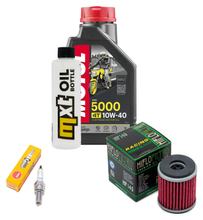 Pacchetto di ispezione 1L 10W-40 + filtro olio + 1x candela per Yamaha YZF R 125 ccm Anno 2014 - 2015