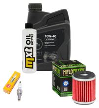 Pacchetto di ispezione 1L 10W-40 + filtro olio + 1x candela per Yamaha YZF R 125 ccm Anno 2014 - 2015