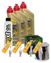 Pacchetto di ispezione 3L 10W-40 + filtro olio + 4x candela per Yamaha YZF-R1 1000 ccm Anno 2000 - 2001