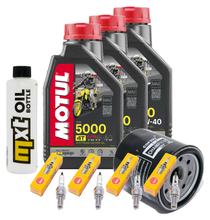 Inspectiepakket 3L 10W-40 + Oliefilter + 4x Bougie voor Yamaha YZF-R1 1000 ccm Bauwjaar 2000 - 2001
