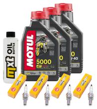 Inspektionspaket 3L 10W-40 + Ölfilter + 4x Zündkerze für Yamaha YZF-R1 1000 ccm Bj. 2000 - 2001