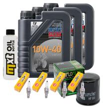 Inspection package 3L 10W-40 + oil filter + 4x spark plug for Yamaha YZF-R1 1000 ccm Year 2000 - 2001