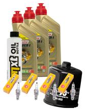 Inspectiepakket 3L 10W-40 + Oliefilter + 4x Bougie voor Yamaha YZF-R1 1000 ccm Bauwjaar 2000 - 2001