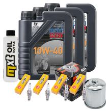 Inspektionspaket 3L 10W-40 + Ölfilter + 4x Zündkerze für Yamaha YZF-R1 1000 ccm Bj. 2000 - 2001