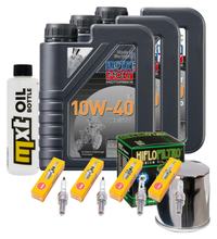 Inspektionspaket 3L 10W-40 + Ölfilter + 4x Zündkerze für Yamaha YZF-R1 1000 ccm Bj. 2000 - 2001