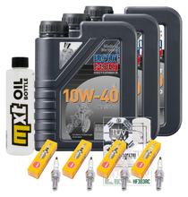 Inspektionspaket 3L 10W-40 + Ölfilter + 4x Zündkerze für Yamaha YZF-R1 1000 ccm Bj. 2000 - 2001