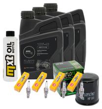 Pacchetto di ispezione 3L 10W-40 + filtro olio + 4x candela per Yamaha YZF-R1 1000 ccm Anno 2000 - 2001