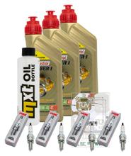 Inspection package 3L 10W-40 + oil filter + 4x spark plug for Yamaha YZF-R1 1000 ccm Year 2002 - 2003