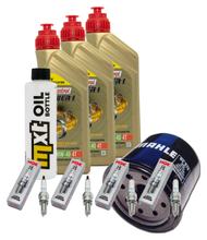 Inspektionspaket 3L 10W-40 + Ölfilter + 4x Zündkerze für Yamaha YZF-R1 1000 ccm Bj. 2002 - 2003