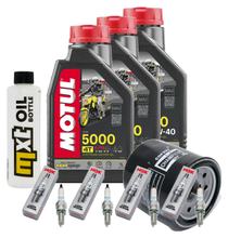 Inspektionspaket 3L 10W-40 + Ölfilter + 4x Zündkerze für Yamaha YZF-R1 1000 ccm Bj. 2002 - 2003