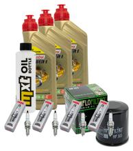 Inspectiepakket 3L 10W-40 + Oliefilter + 4x Bougie voor Yamaha YZF-R1 1000ccm Bouwjaar 2002 - 2003