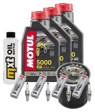 Inspectiepakket 3L 10W-40 + Oliefilter + 4x Bougie voor Yamaha YZF-R1 1000ccm Bouwjaar 2002 - 2003