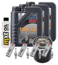 Kit d'inspection 3L 10W-40 + filtre à huile + 4x bougie pour Yamaha YZF-R1 1000 ccm Année 2002 - 2003