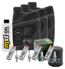 Inspectiepakket 3L 10W-40 + Oliefilter + 4x Bougie voor Yamaha YZF-R1 1000ccm Bouwjaar 2002 - 2003