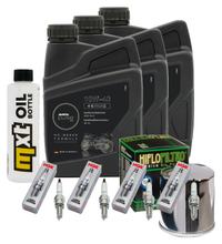 Inspection package 3L 10W-40 + oil filter + 4x spark plug for Yamaha YZF-R1 1000 ccm Year 2002 - 2003
