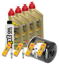 Inspection package 4L 10W-40 + oil filter + 4x spark plug for Yamaha YZF-R1 1000 ccm Year 2009 - 2016