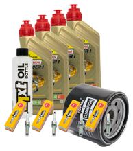 Inspection package 4L 10W-40 + oil filter + 4x spark plug for Yamaha YZF-R1 1000 ccm Year 2009 - 2016