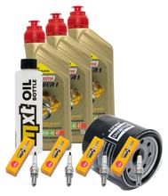 Inspection package 3L 10W-40 + oil filter + 4x spark plug for Yamaha YZF-R6 600 ccm Year 1999 - 2000