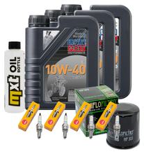 Kit d'inspection 3L 10W-40 + filtre à huile + 4x bougie pour Yamaha YZF-R6 600 ccm Année 1999 - 2000