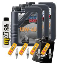 Pacchetto di ispezione 3L 10W-40 + filtro olio + 4x candela per Yamaha YZF-R6 600 ccm Anno 1999 - 2000